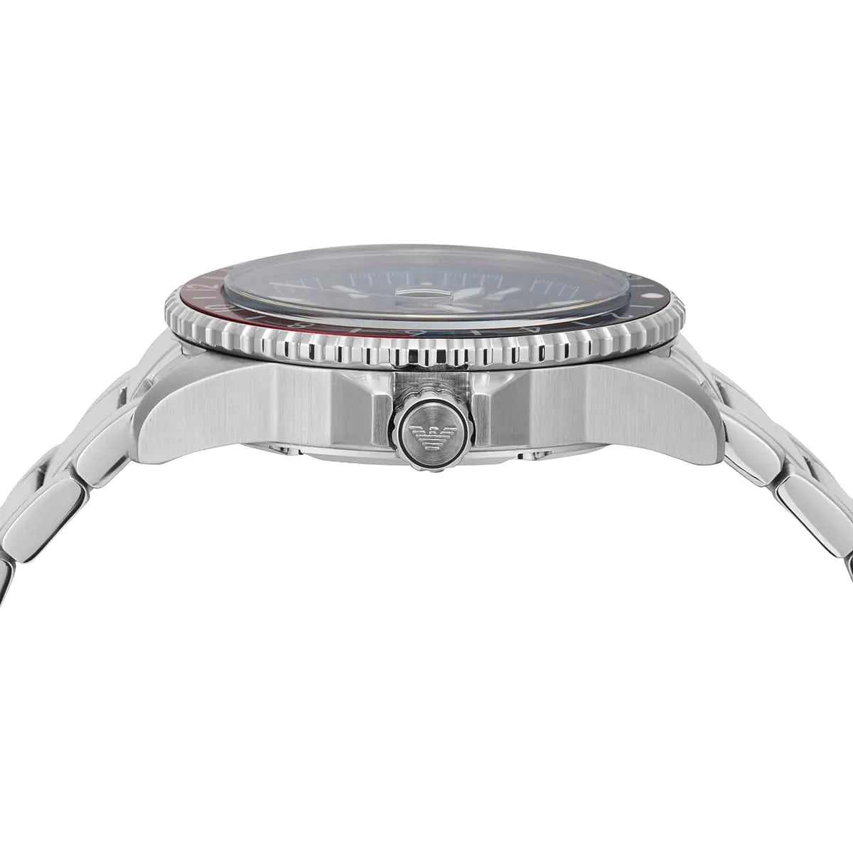Emporio Armani Diver AR11590 43mm Men's Quartz Watch – Blue & Silver-Tone Stainless Steel Bracelet