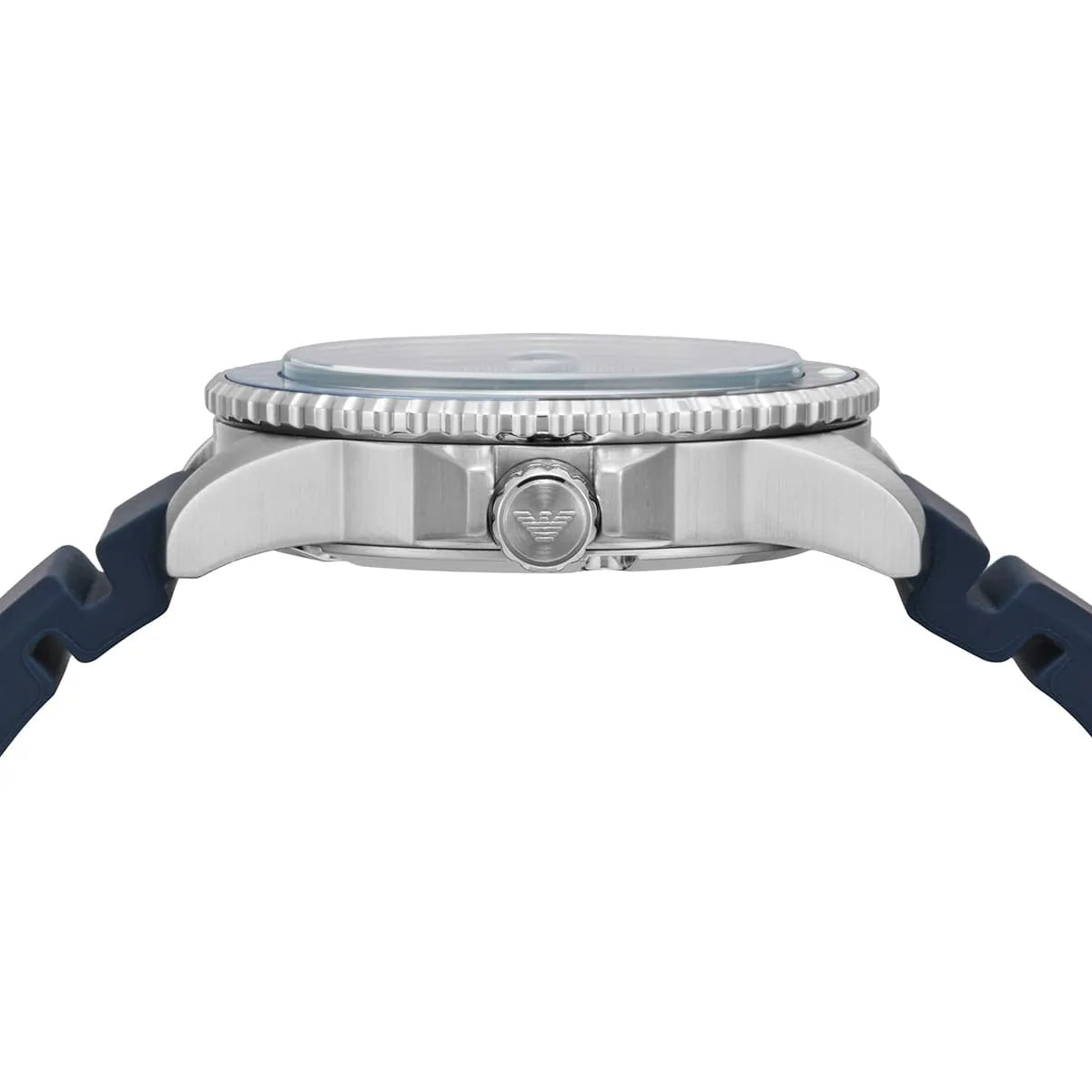 Emporio Armani Diver AR11592 43mm Men's Quartz Watch – Blue Sunray & Blue Rubber Strap