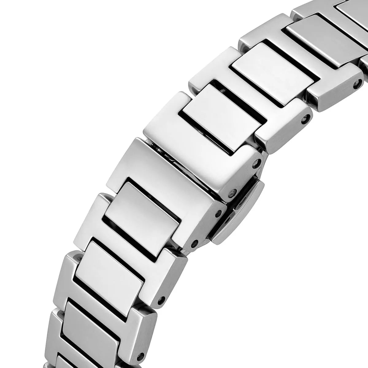 Emporio Armani Genni AR11625 32mm Women's Quartz Watch – White Mother-of-Pearl Crystal-Set & Silver Stainless Steel Bracelet