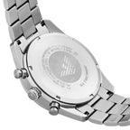 Emporio Armani Racer AR11636 42mm Men's Chronograph Watch – Silver Sunray & Silver Stainless Steel Bracelet