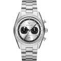 Emporio Armani Racer AR11636 42mm Men's Chronograph Watch – Silver Sunray & Silver Stainless Steel Bracelet