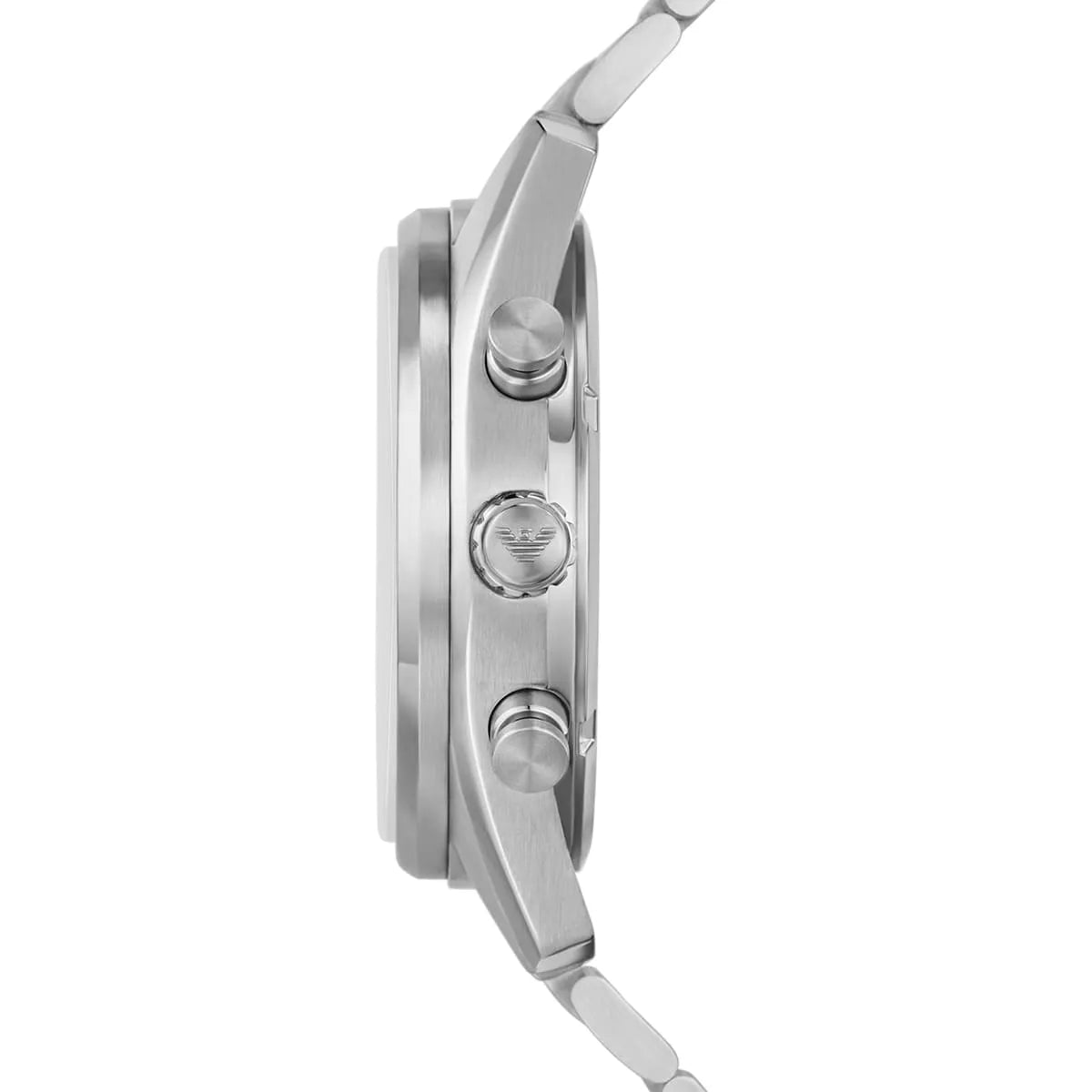 Emporio Armani Racer AR11636 42mm Men's Chronograph Watch – Silver Sunray & Silver Stainless Steel Bracelet
