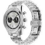 Emporio Armani Racer AR11636 42mm Men's Chronograph Watch – Silver Sunray & Silver Stainless Steel Bracelet