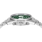 Emporio Armani Racer AR11637 42mm Men's Chronograph Watch – Emerald Green Sunray & Silver Stainless Steel Bracelet