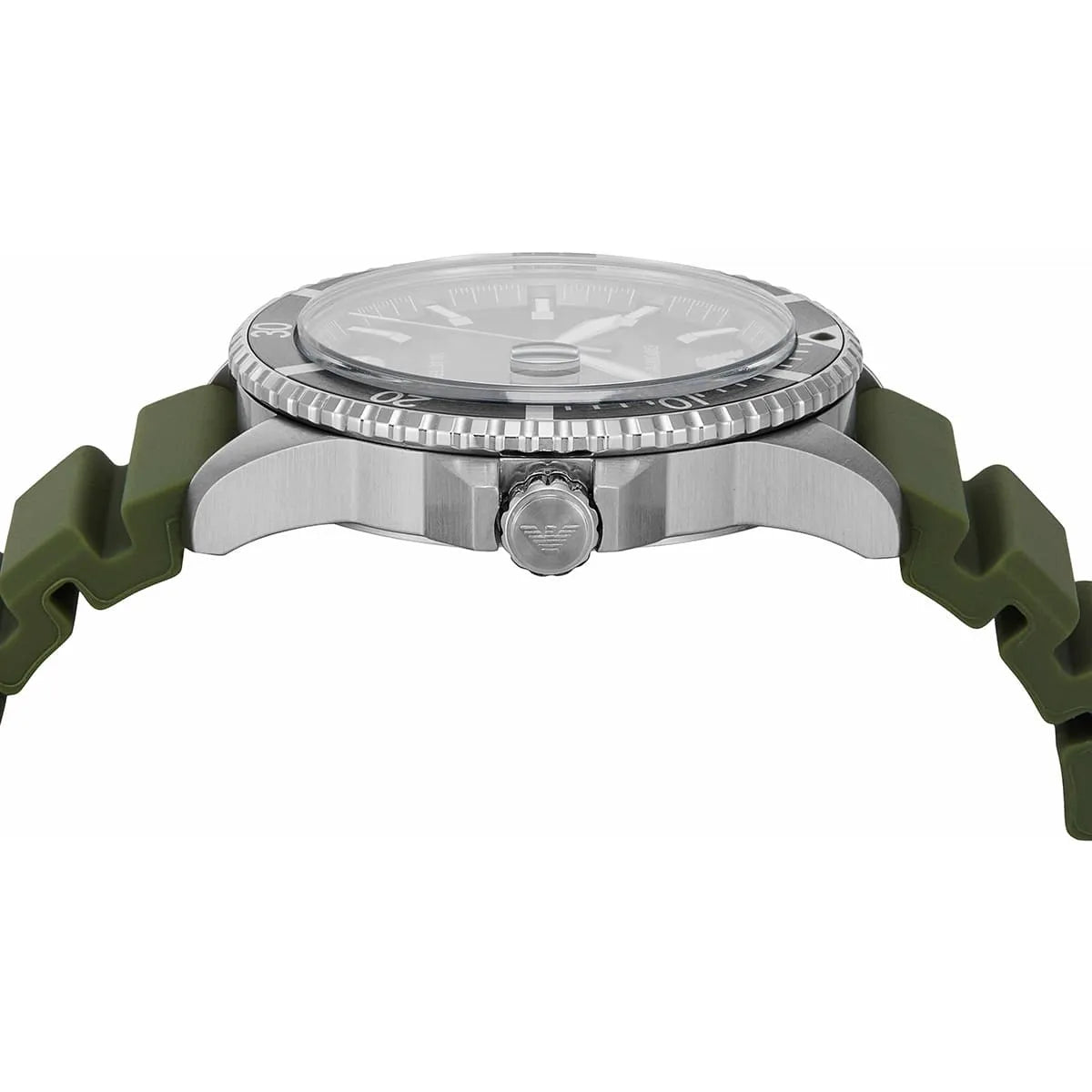Emporio Armani World Explorer AR11638 42mm Men's Quartz Watch – Emerald Green Sunray & Green Rubber Strap