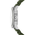 Emporio Armani World Explorer AR11638 42mm Men's Quartz Watch – Emerald Green Sunray & Green Rubber Strap