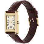 Emporio Armani Gino AR11665 Men's Quartz Watch – Cream & Black Genuine Leather Strap