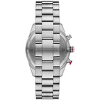 Emporio Armani Racer AR11676 42mm Men's Chronograph Watch – Navy Blue Sunray & Silver Stainless Steel Bracelet