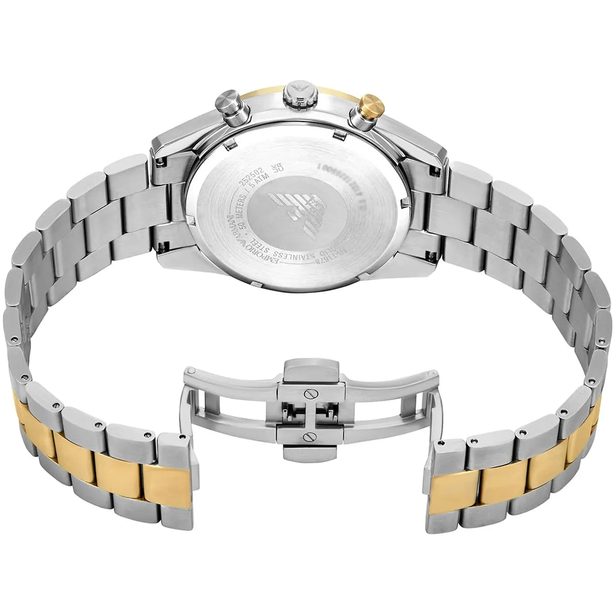 Emporio Armani Racer AR11678 42mm Men's Chronograph Watch – Two-Tone & Two-Tone Stainless Steel Bracelet