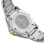 Emporio Armani World Explorer AR11682 42mm Men's Quartz Watch – Navy Blue Sunray & Two-Tone Stainless Steel Bracelet