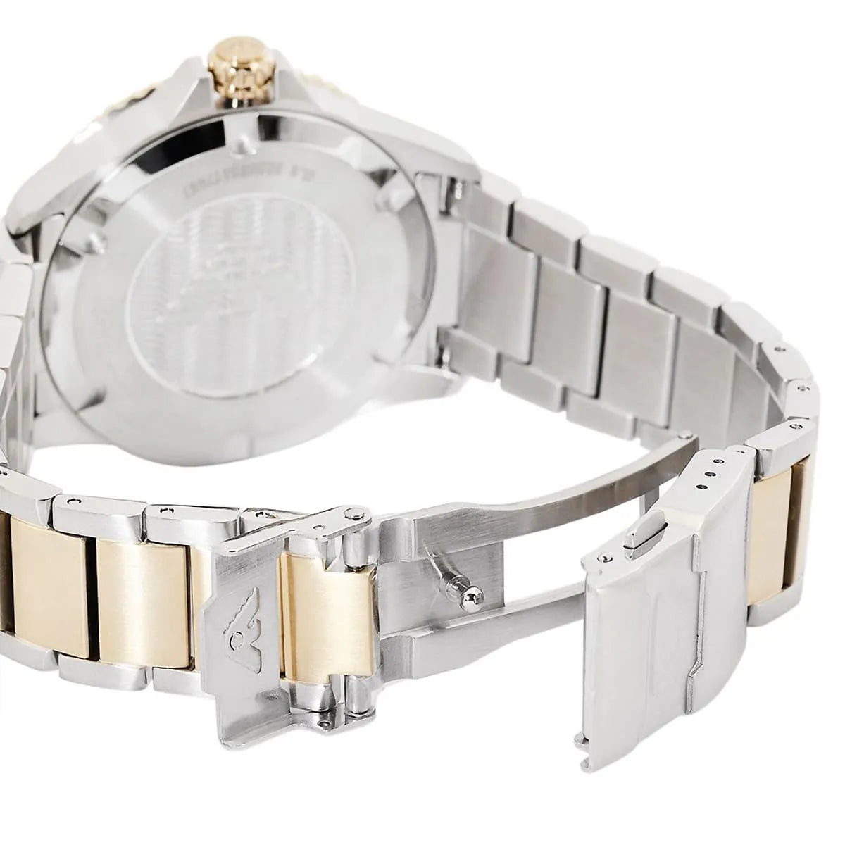 Emporio Armani World Explorer AR11682 42mm Men's Quartz Watch – Navy Blue Sunray & Two-Tone Stainless Steel Bracelet