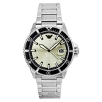 Emporio Armani World Explorer AR11683 42mm Men's Quartz Watch – Silver Sunray & Silver Stainless Steel Bracelet