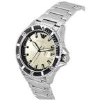 Emporio Armani World Explorer AR11683 42mm Men's Quartz Watch – Silver Sunray & Silver Stainless Steel Bracelet
