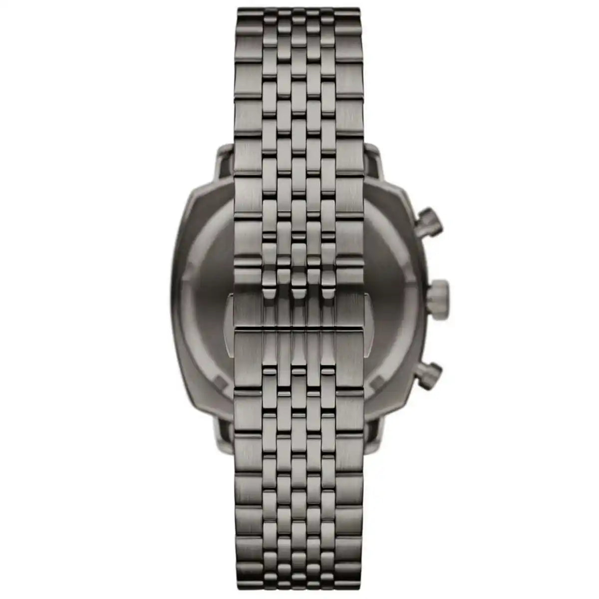 Emporio Armani Carlo AR11689 44mm Men's Chronograph Watch – Gunmetal Sunray & Gunmetal Stainless Steel Bracelet