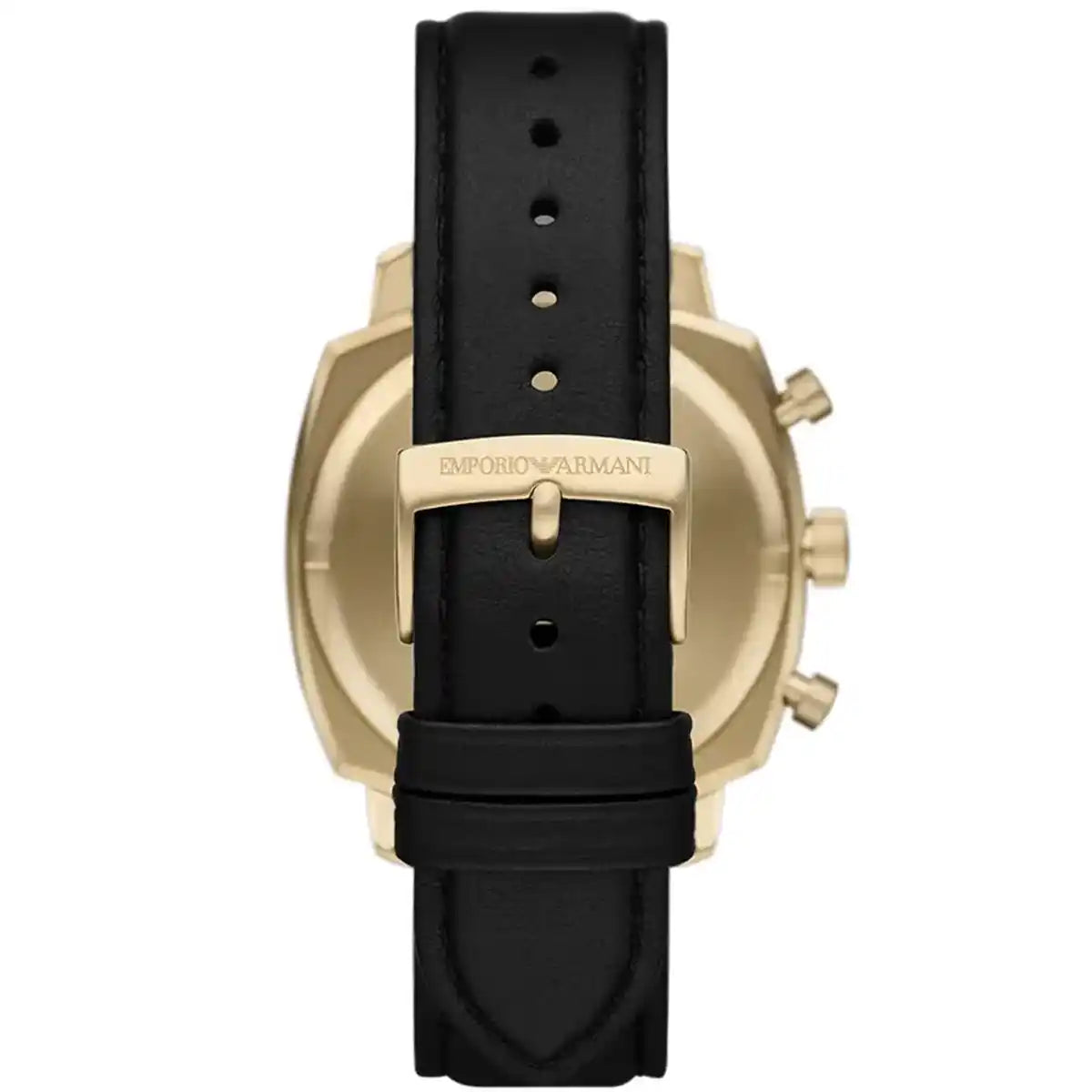 Emporio Armani Carlo AR11690 44mm Men's Chronograph Watch – Black Sunray & Black Genuine Leather Strap