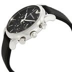 Emporio Armani Luigi AR1733 Men's Chronograph Watch – Black & Black Genuine Leather Strap