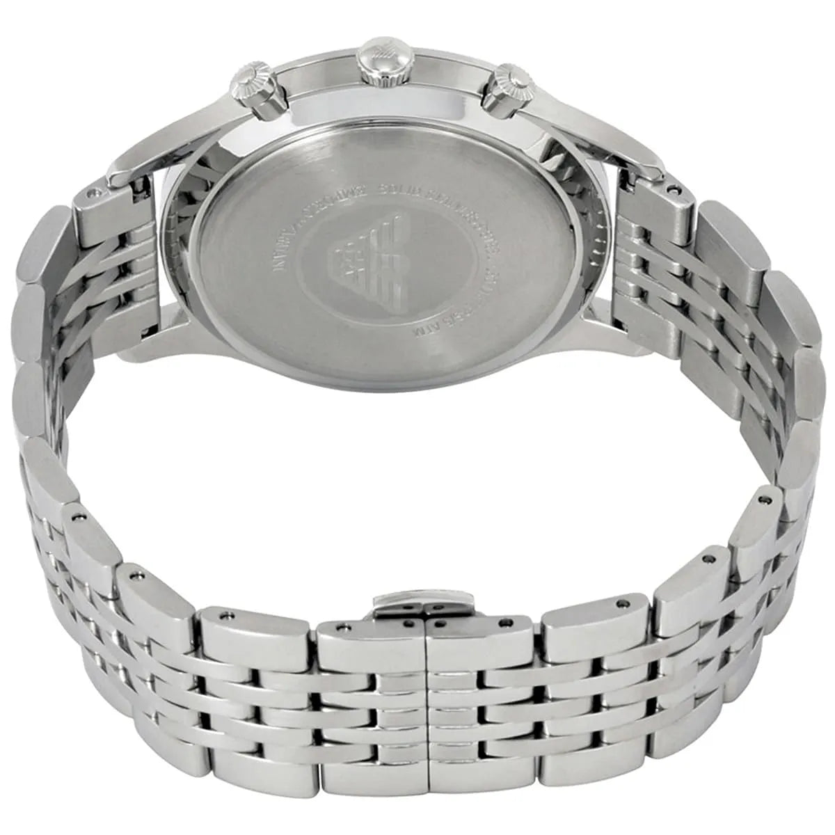 Emporio Armani Beta AR1879 43mm Men's Chronograph Watch – White & Silver-Tone Stainless Steel Bracelet