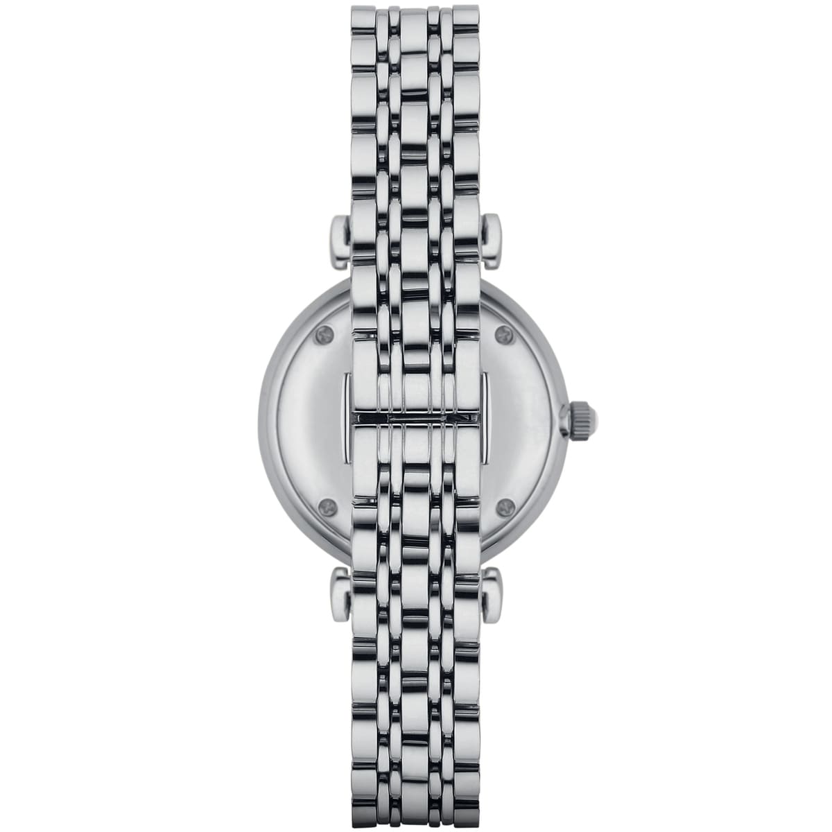 Emporio Armani Gianni T-Bar AR1908 32mm Women's Quartz Watch – White & Silver-Tone Stainless Steel Bracelet