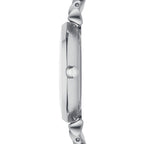 Emporio Armani Gianni T-Bar AR1908 32mm Women's Quartz Watch – White & Silver-Tone Stainless Steel Bracelet