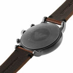 Emporio Armani Luigi AR1919 46mm Men's Chronograph Watch – Black & Gunmetal Genuine Leather Strap