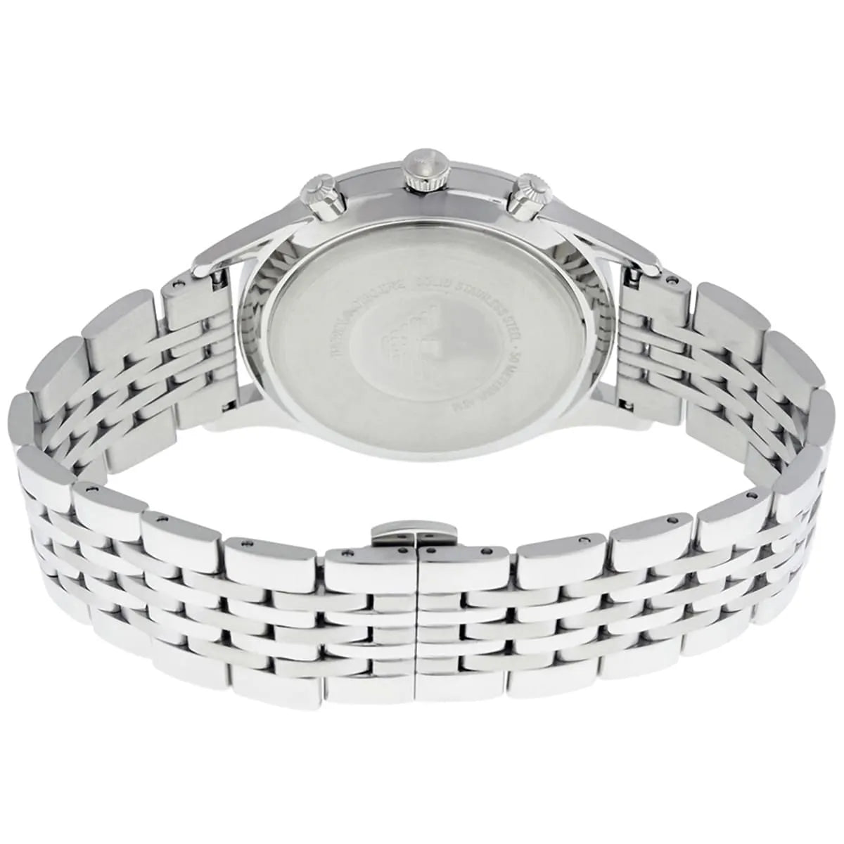 Emporio Armani Beta AR1942 43mm Men's Chronograph Watch – Navy Blue Sunray & Silver-Tone Stainless Steel Bracelet