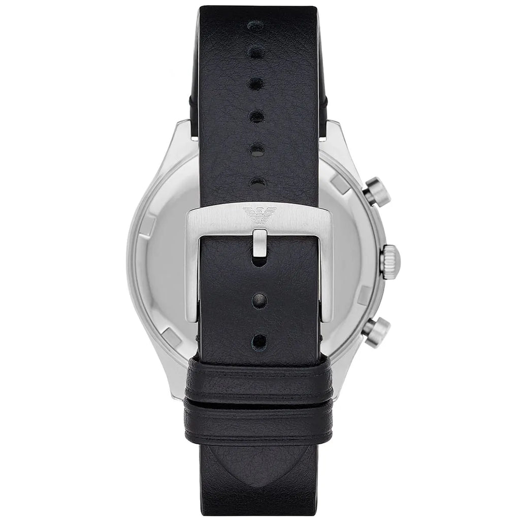 Emporio Armani Signature AR1975 43mm Men's Chronograph Watch – Brown Sunray & Brown Genuine Leather Strap