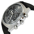 Emporio Armani Signature AR1975 43mm Men's Chronograph Watch – Brown Sunray & Brown Genuine Leather Strap
