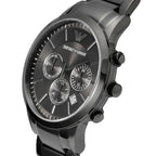 Emporio Armani Renato AR2454 43mm Men's Chronograph Watch – Black Sunray & Black Stainless Steel Bracelet