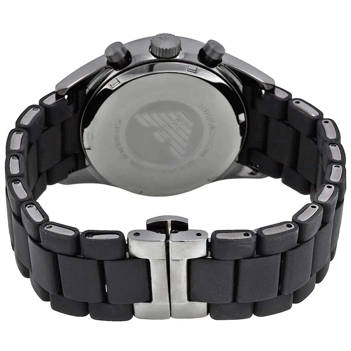 Emporio Armani Tazio AR5889 43mm Men's Chronograph Watch – Grey & Gunmetal Genuine Leather Strap