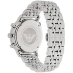 Emporio Armani Sportivo AR5988 46mm Men's Chronograph Watch – Black & Silver Stainless Steel Bracelet