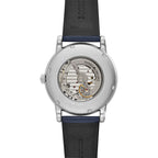 Emporio Armani Luigi AR60011 43mm Men's Automatic Watch – Navy Blue Open-Heart & Blue Genuine Leather Strap