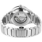 Emporio Armani Mario AR60053 43mm Men's Automatic Watch – Green Skeleton & Silver Stainless Steel Bracelet
