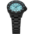 Emporio Armani Sea Explorer AR60084 42mm Men's Automatic Watch – Tiffany Blue Sunray & Black Stainless Steel Bracelet