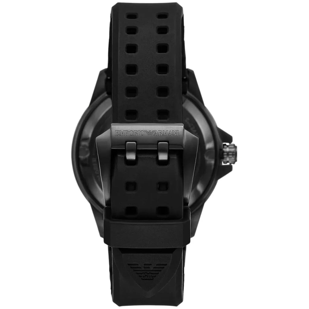 Emporio Armani Sea Explorer AR60085 42mm Men's Automatic Watch – Yellow & Black Rubber Strap