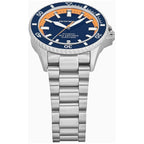 Emporio Armani Sea Explorer AR60090 42mm Men's Automatic Watch – Blue & Silver-Tone Stainless Steel Bracelet