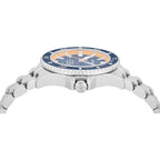Emporio Armani Sea Explorer AR60090 42mm Men's Automatic Watch – Blue & Silver-Tone Stainless Steel Bracelet