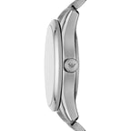 Emporio Armani Antonio AR60091 43mm Men's Automatic Watch – Green Skeleton & Silver Stainless Steel Bracelet