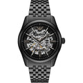 Emporio Armani Antonio AR60093 43mm Men's Automatic Watch – Black Skeleton & Black Stainless Steel Bracelet