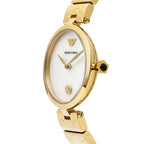 Emporio Armani Gianni T-Bar AR11198 32mm Women's Quartz Watch – Mother-of-Pearl Crystal-Set & Silver Stainless Steel Mesh Bracelet