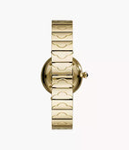 Emporio Armani Gianni T-Bar AR11198 32mm Women's Quartz Watch – Mother-of-Pearl Crystal-Set & Silver Stainless Steel Mesh Bracelet