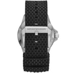 Emporio Armani Diver AR11341 43mm Men's Chronograph Watch – Black & Silver Stainless Steel Bracelet