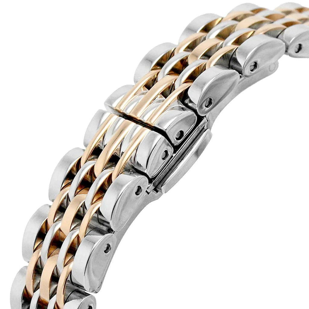 Emporio Armani Signature AR11519 26mm Women's Quartz Watch – Mother-of-Pearl Crystal-Set & Two-Tone Silver and Rose Gold Stainless Steel Bracelet