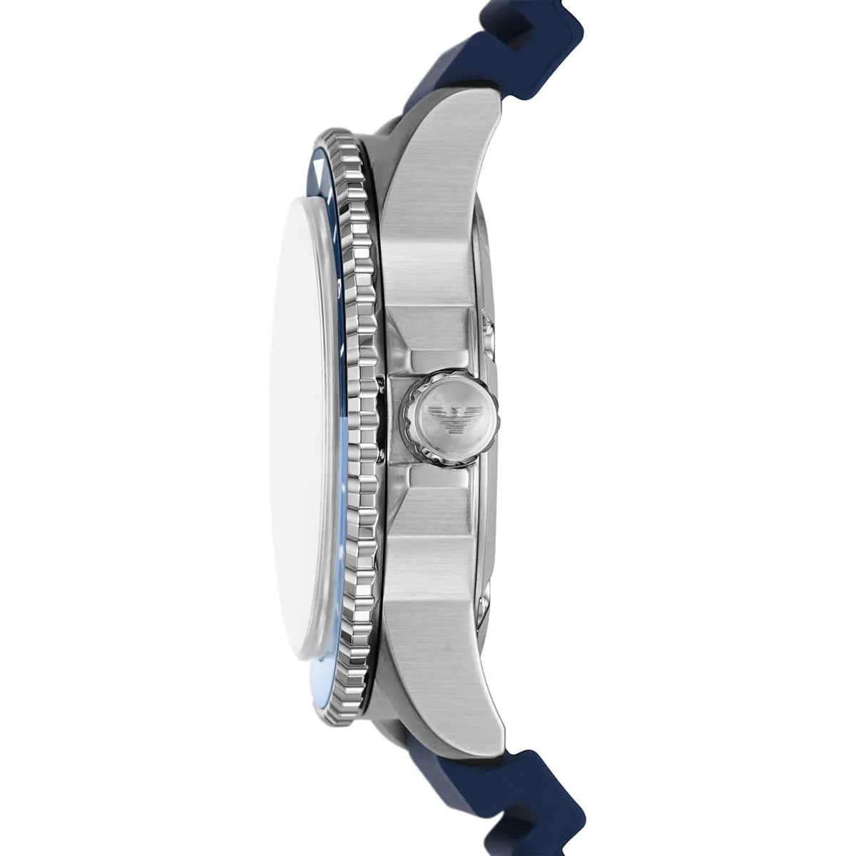 Emporio Armani Diver AR11592 43mm Men's Quartz Watch – Blue Sunray & Blue Rubber Strap