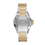 Emporio Armani Diver AR80063 43mm Men's Quartz Watch – Emerald Green Sunray & Two-Tone Stainless Steel Bracelet