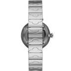 Emporio Armani Arianna AR11235 32mm Women's Quartz Watch – Mother-of-Pearl Floral & Silver Stainless Steel Mesh Bracelet