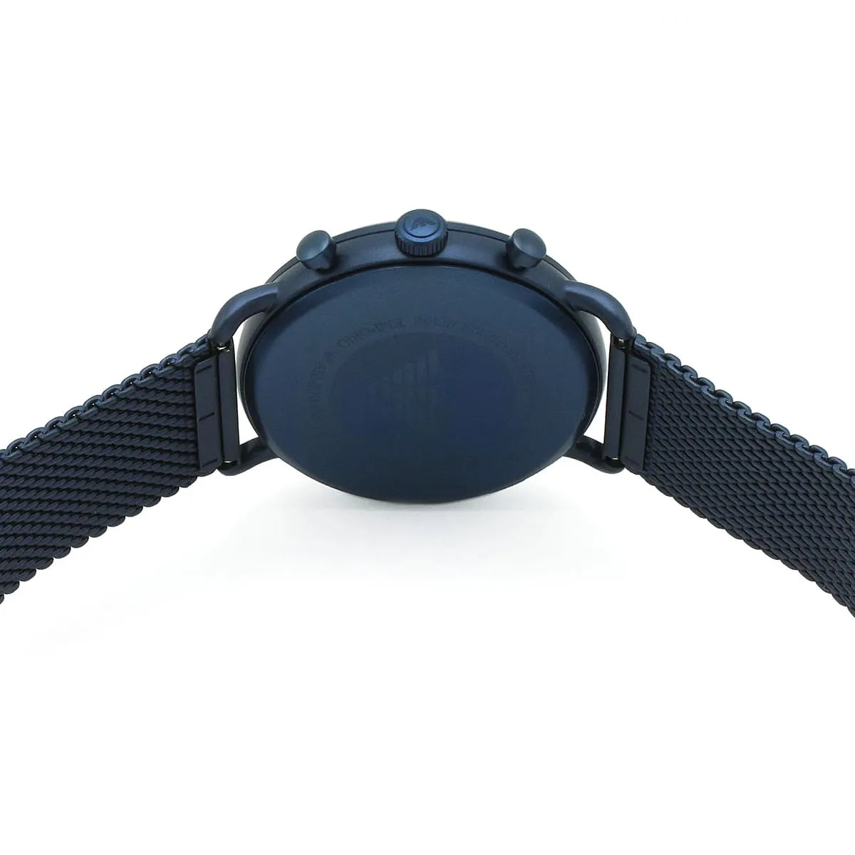 Emporio Armani Aviator AR11289 43mm Men's Chronograph Watch – Blue & Blue Stainless Steel Mesh Bracelet