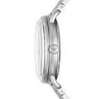 Emporio Armani Aviator AR60024 43mm Men's Automatic Watch – Blue Skeleton & Silver Stainless Steel Mesh Bracelet