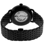 Emporio Armani Aviator AR60025 43mm Men's Automatic Watch – Black Open-Heart & Rose Gold Stainless Steel Mesh Bracelet