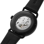 Emporio Armani Aviator AR60028 43mm Men's Automatic Watch – Black Open-Heart & Black Genuine Leather Strap