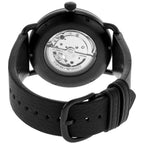 Emporio Armani Aviator AR60028 43mm Men's Automatic Watch – Black Open-Heart & Black Genuine Leather Strap